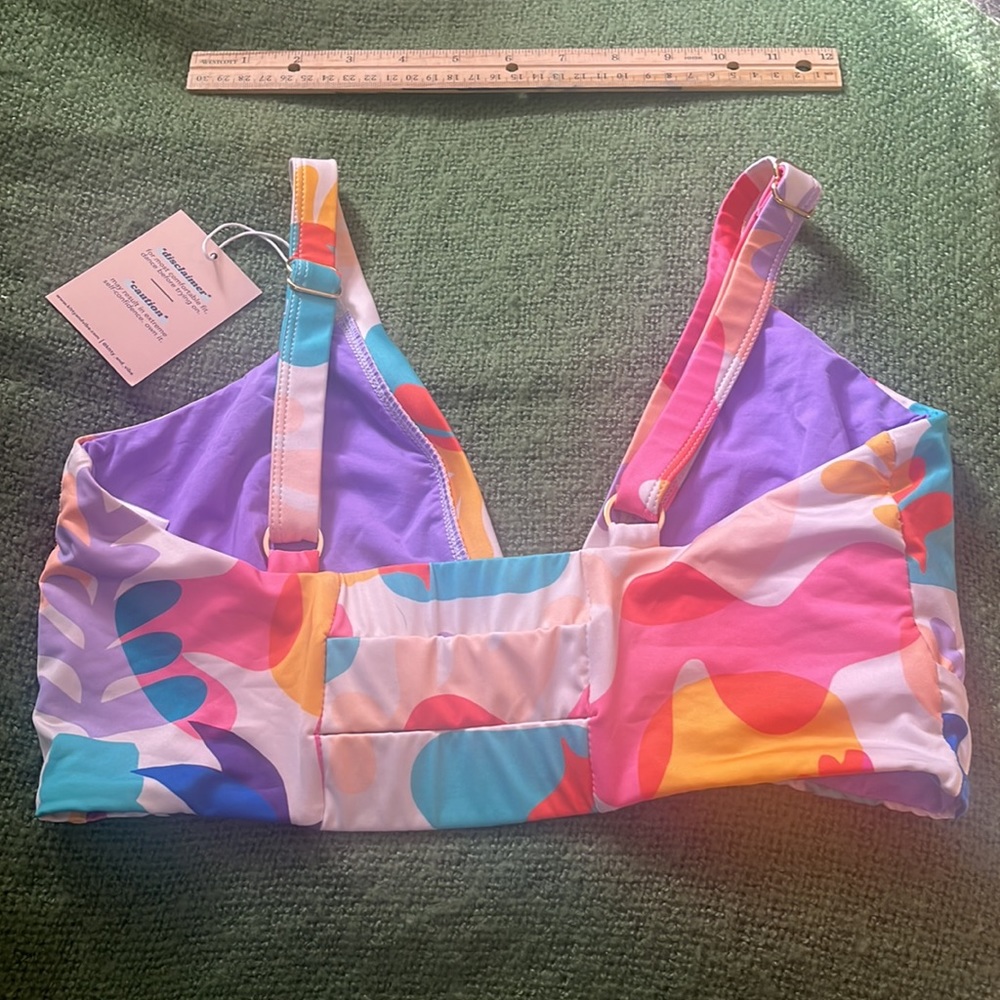 Kitty and Vibe Colorful Bikini Top - Picture 2 of 9